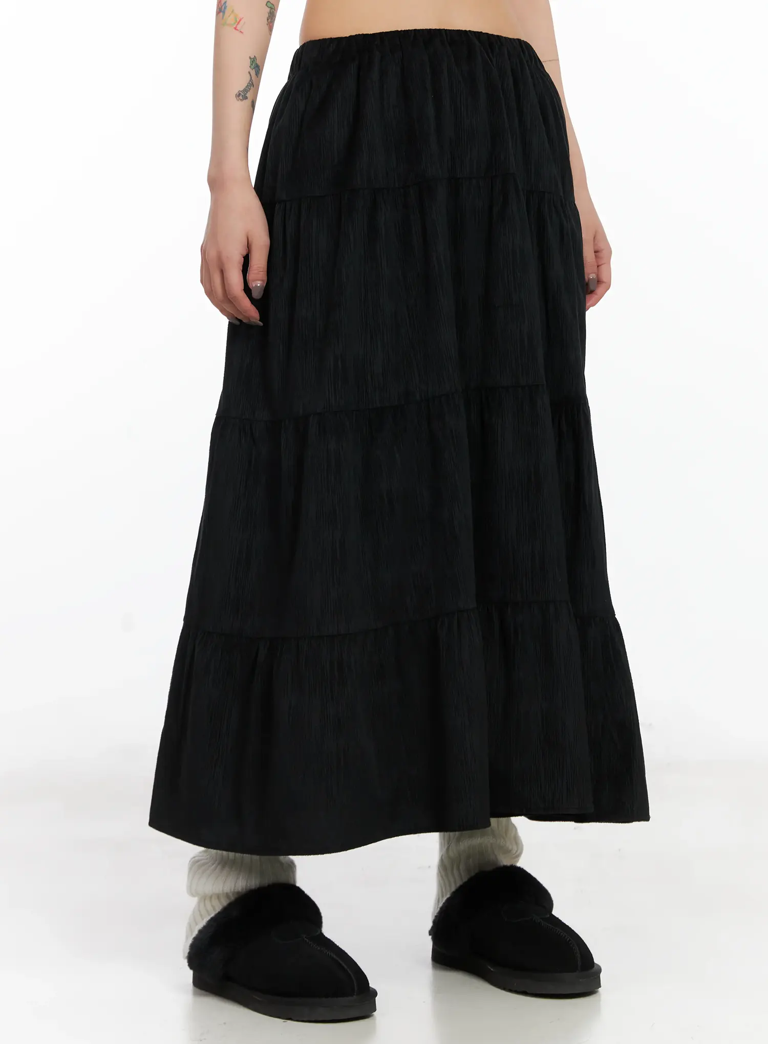 Tiered Corduroy Maxi Skirt CD502 - Image 9