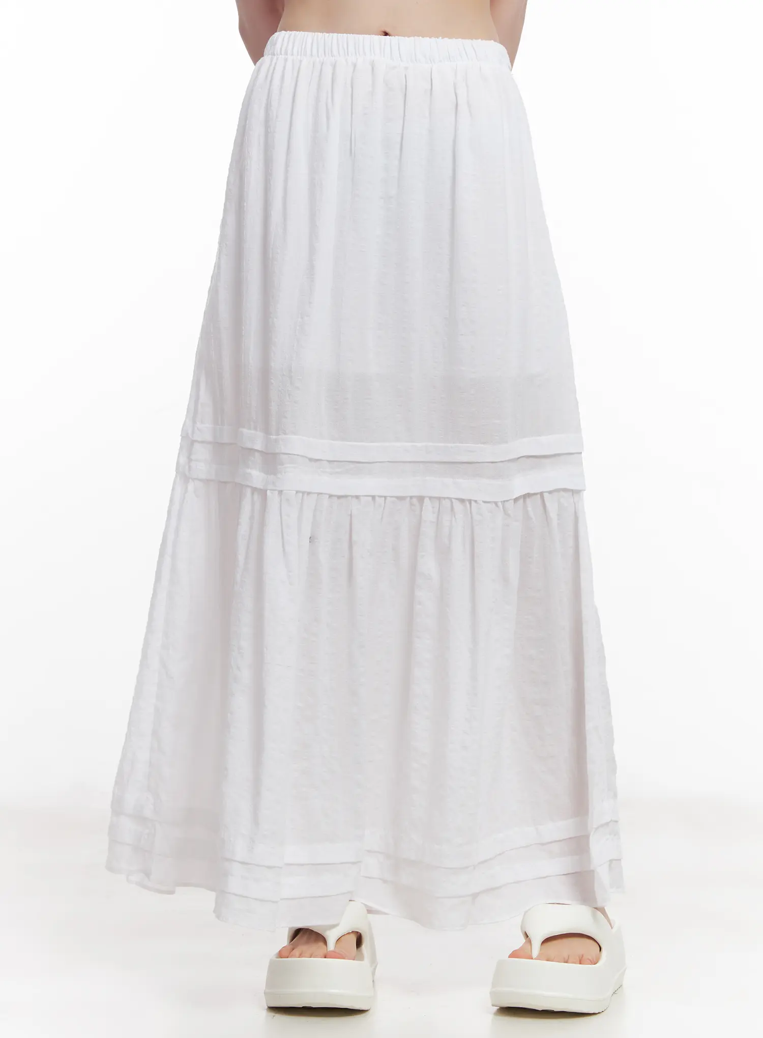 Tiered Flowy Maxi Skirt CU519