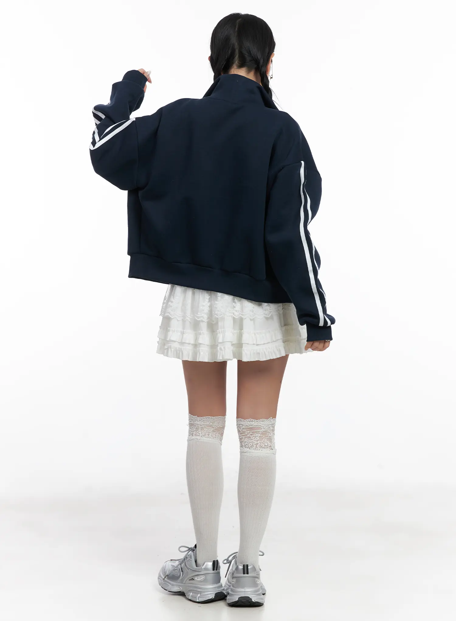 Track Style Fleece Jacket CN528 - Image 5