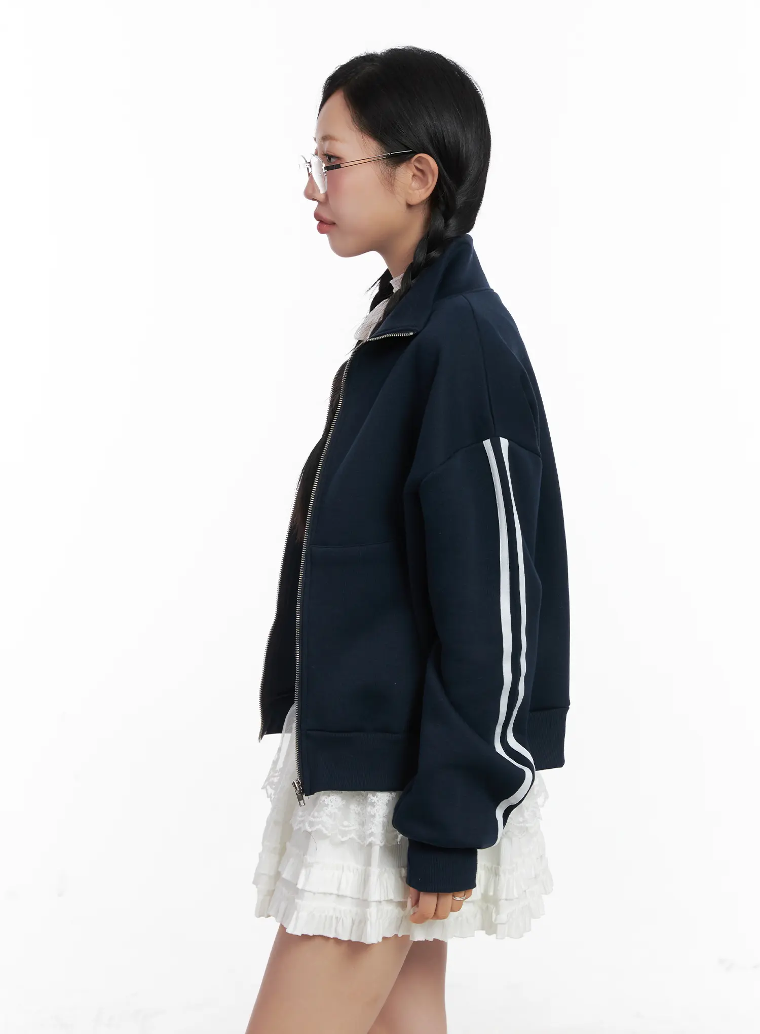Track Style Fleece Jacket CN528 - Image 6