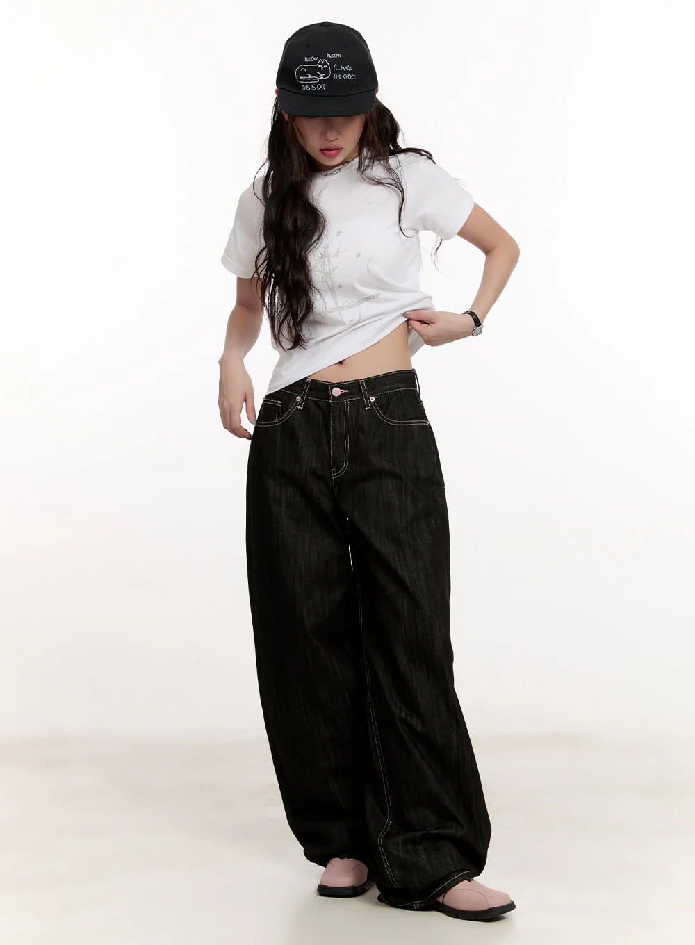 Trinity Stitched Baggy Jeans CM510 - Image 3