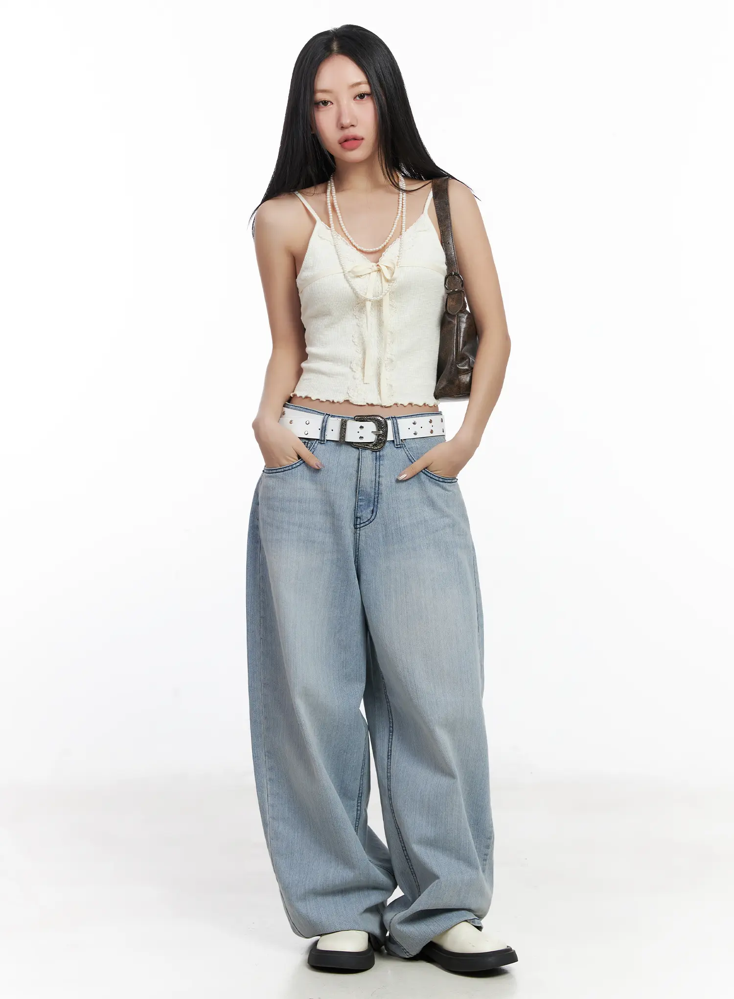 Tru Light Washed Vintage Wide Jeans CF503 - Image 7