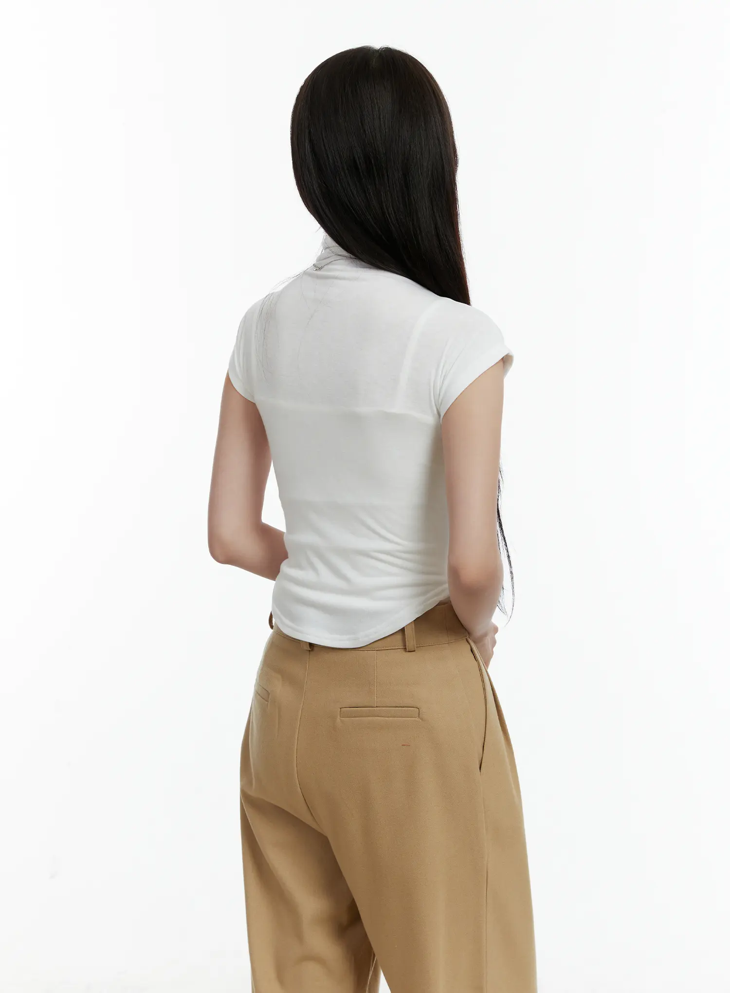 Turtleneck Cap Sleeve Top CD514 - Image 8