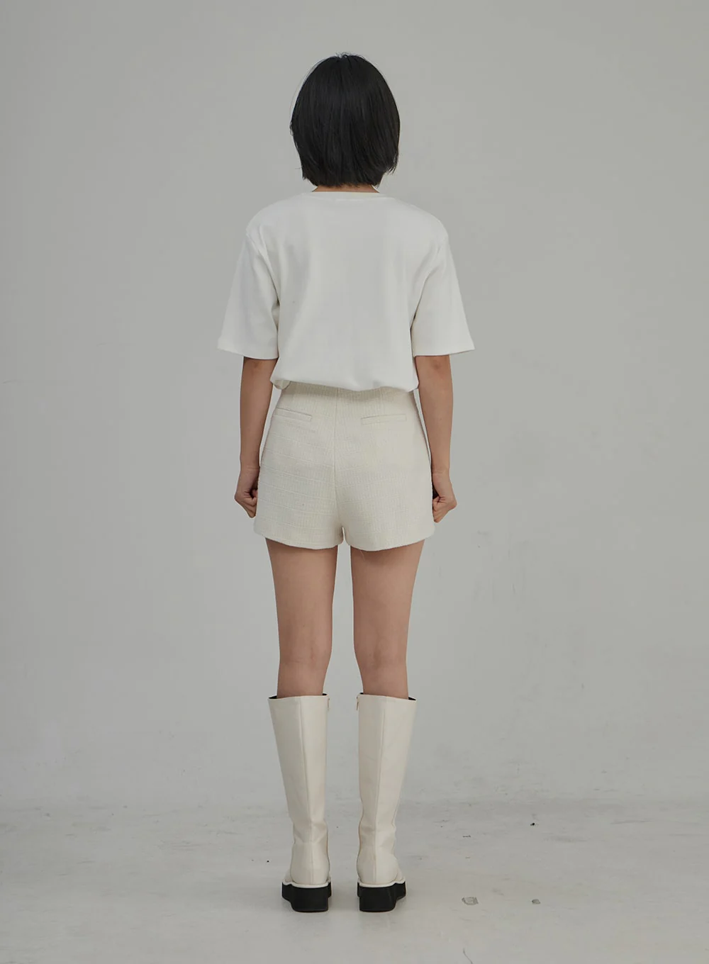 Tweed High Waist Shorts OJ304 - Image 18
