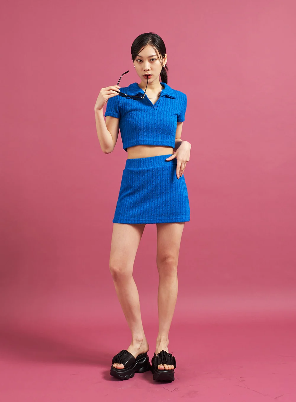 Twist Knit Mini Skirt CJ28 - Image 13