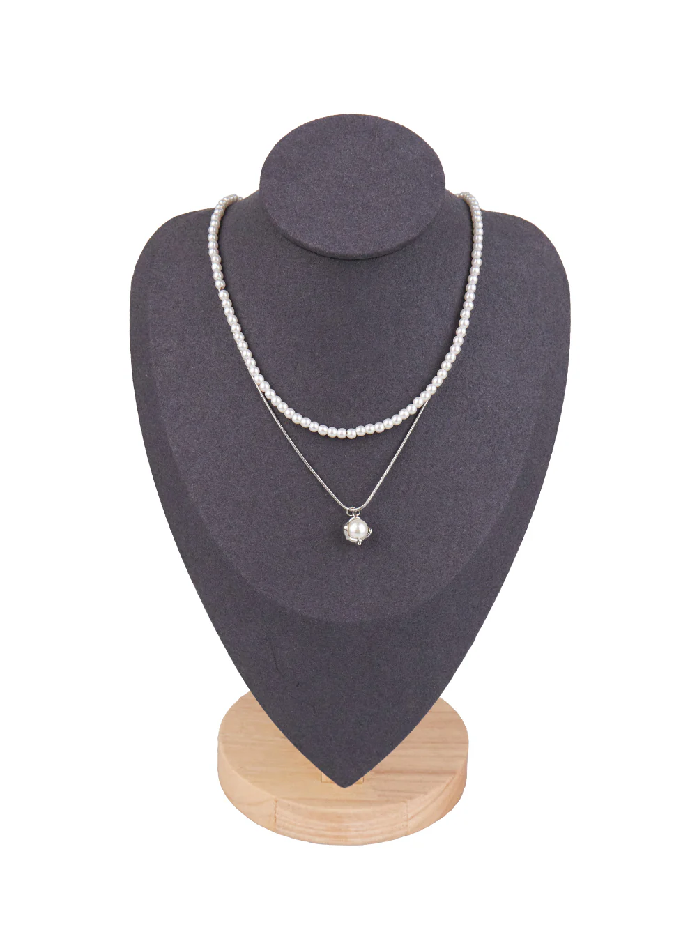 Two String Fake Pearl Necklace CJ521 - Image 5