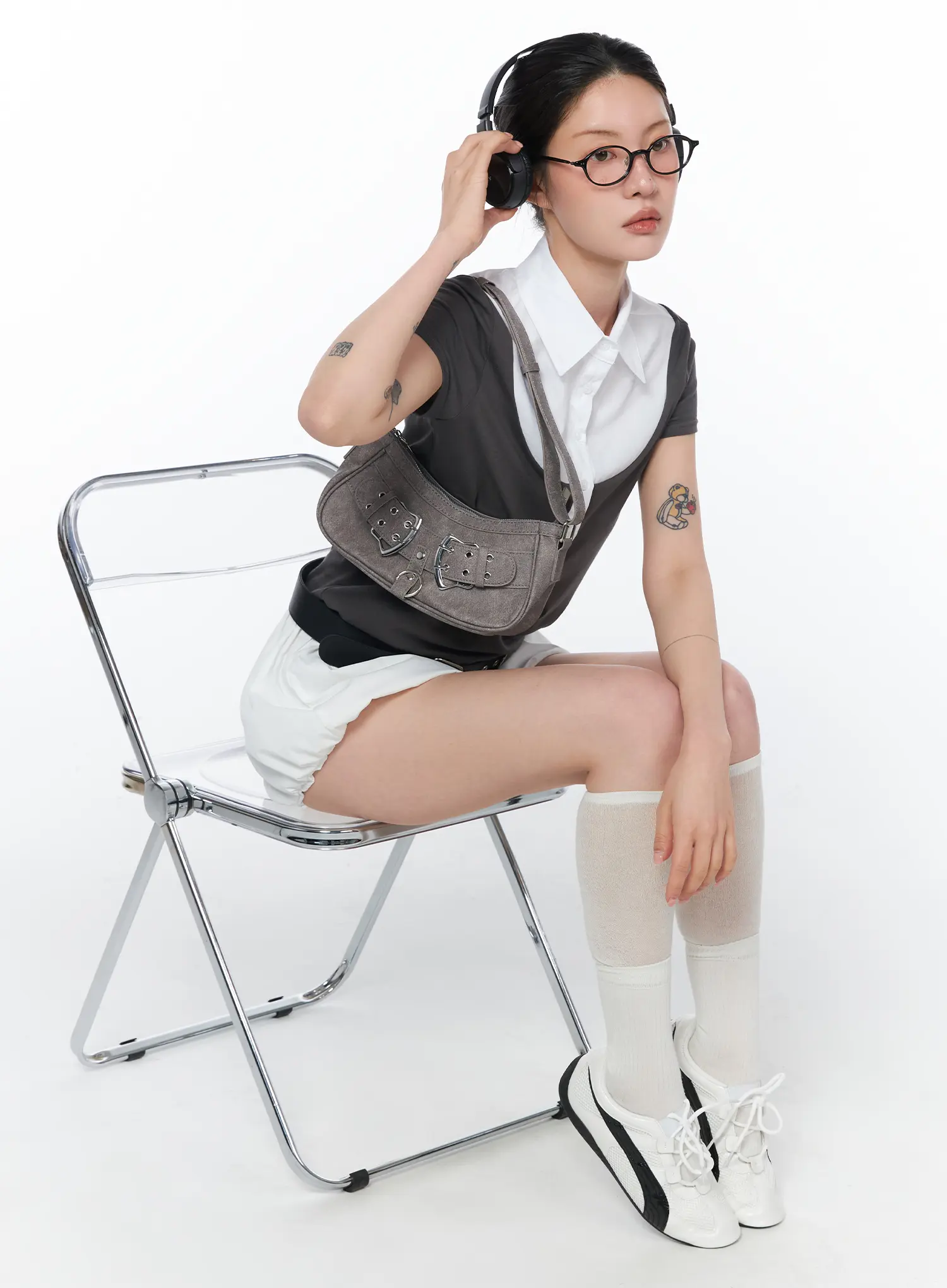 Two-Tone Collared Short Sleeve Tee CA527 - Image 7