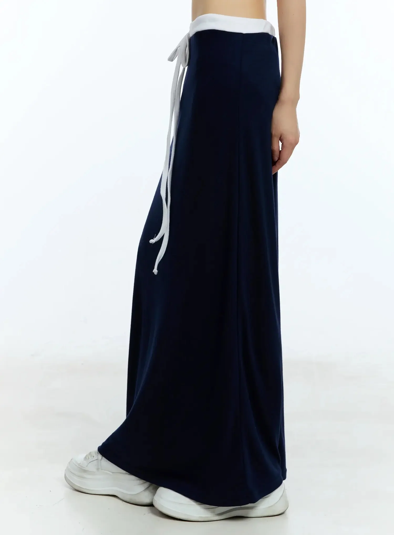 Two-Tone Comfy Maxi Skirt IU523 - Image 13