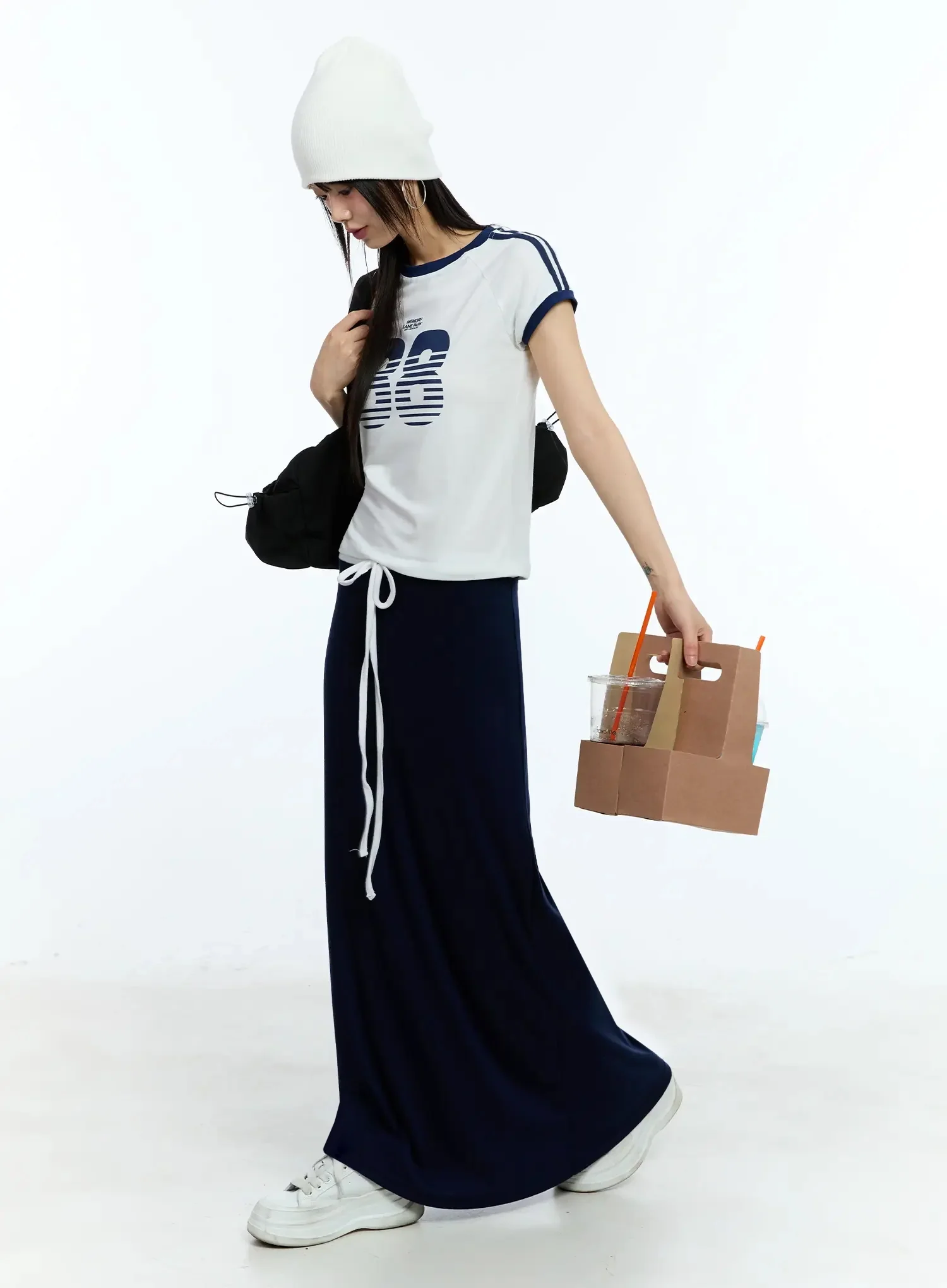 Two-Tone Comfy Maxi Skirt IU523 - Image 15