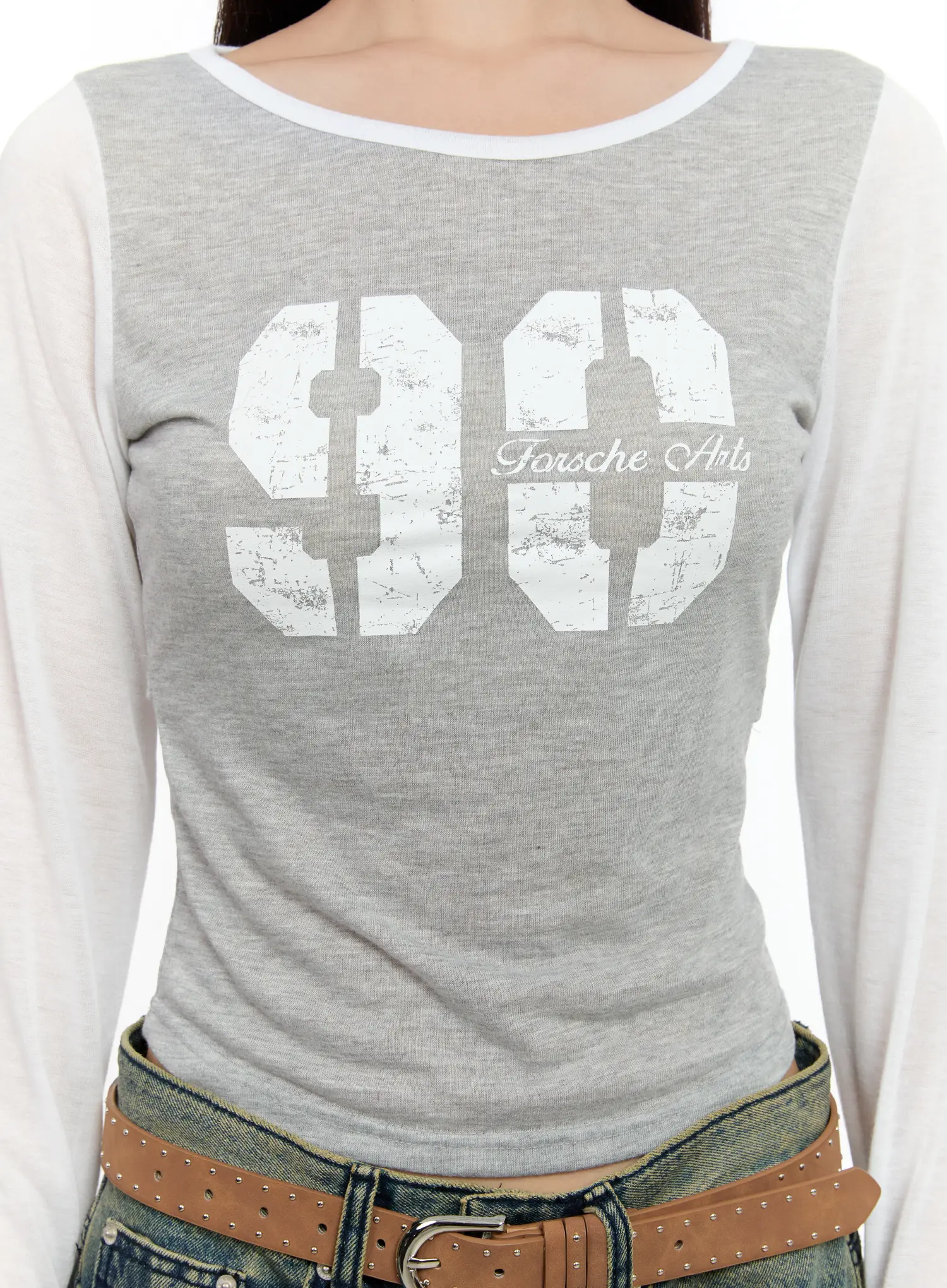 Two-Tone Long-Sleeve Top CL531 - Image 5