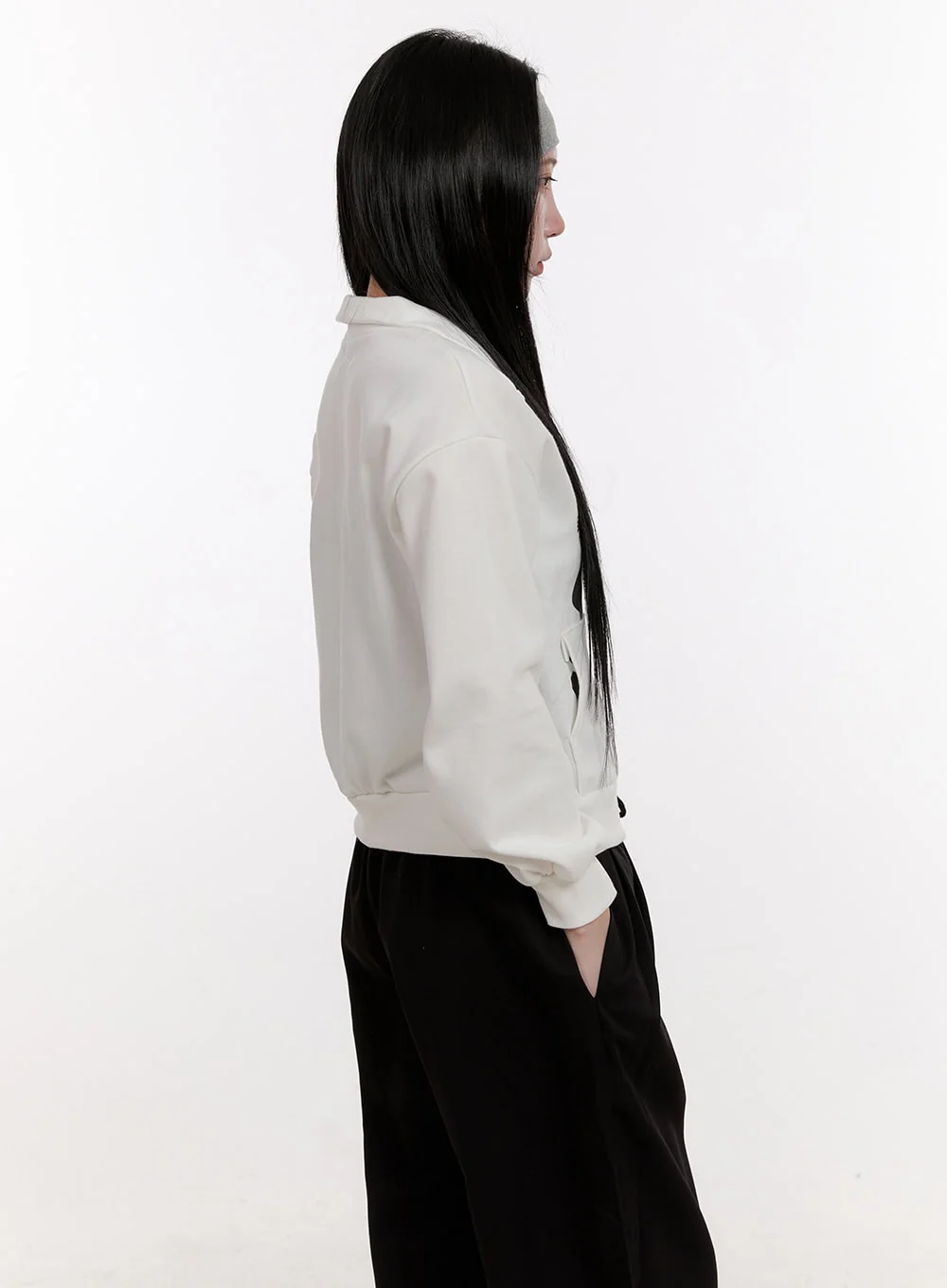Two-Way Graphic Zip-Up Sweatshirt CJ531 - Image 5
