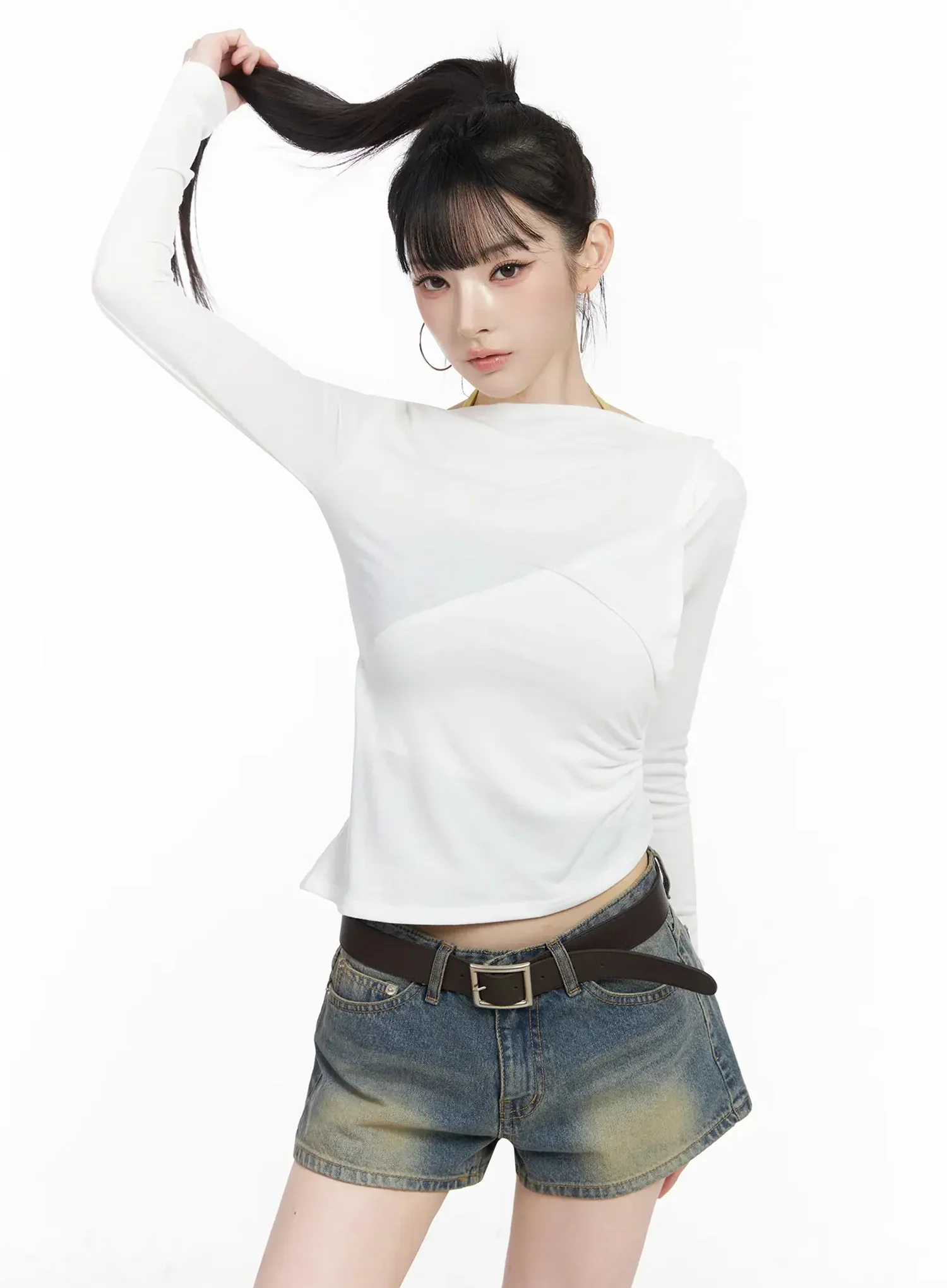 Two-Way Shirred Wrap Top IY511 - Image 14
