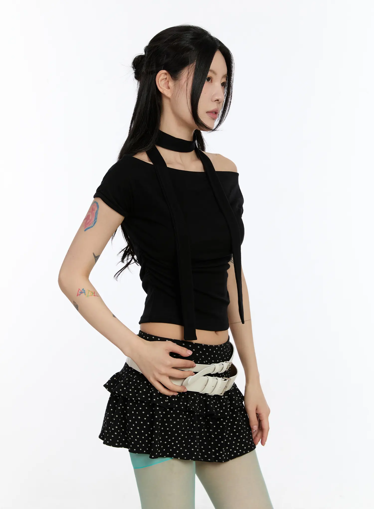 Two-Way Tie Shirring Top CA508 - Image 2