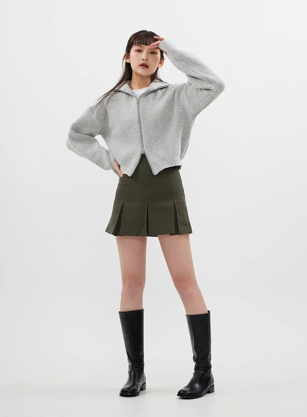Two Way Zip Up Knit C7102 - Image 10