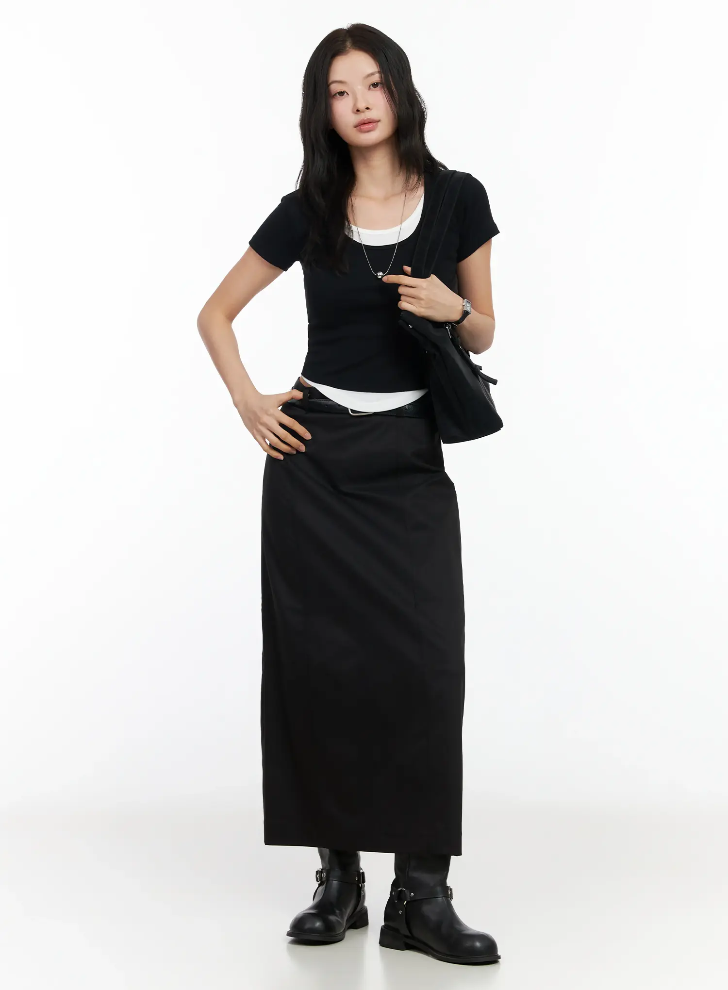 U-Neck Layered Short Sleeve Top IM524 - Image 10