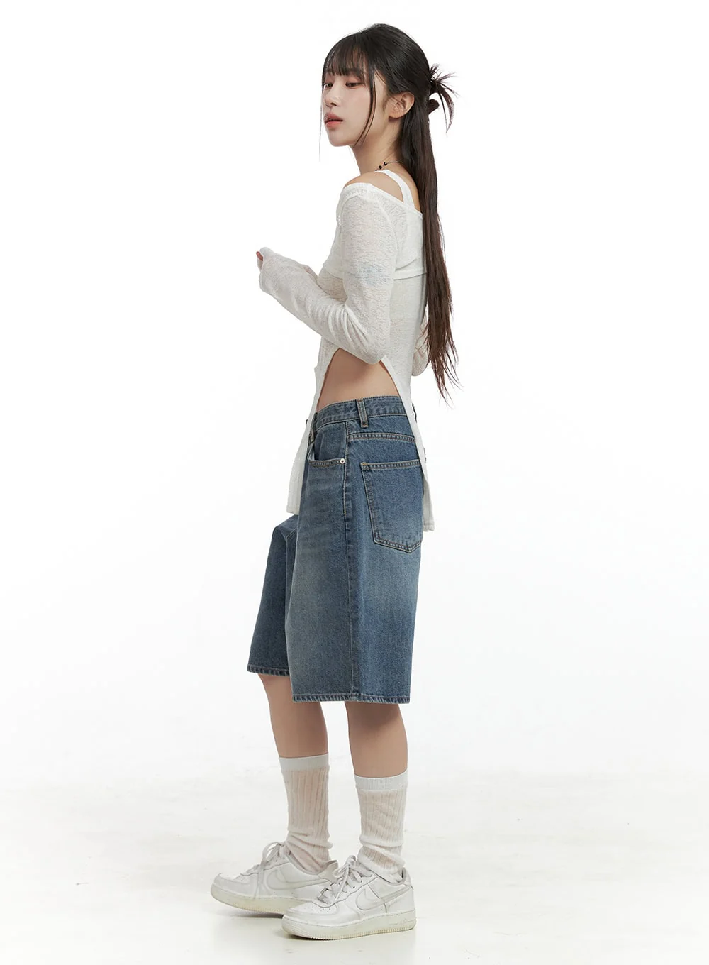 Unbalanced Chic Crop Top CL424 - Image 3