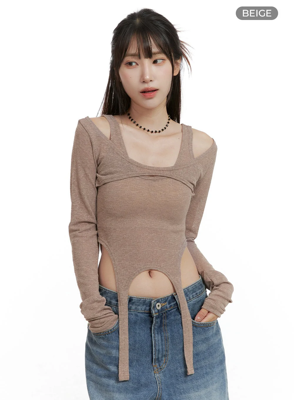 Unbalanced Chic Crop Top CL424 - Image 9