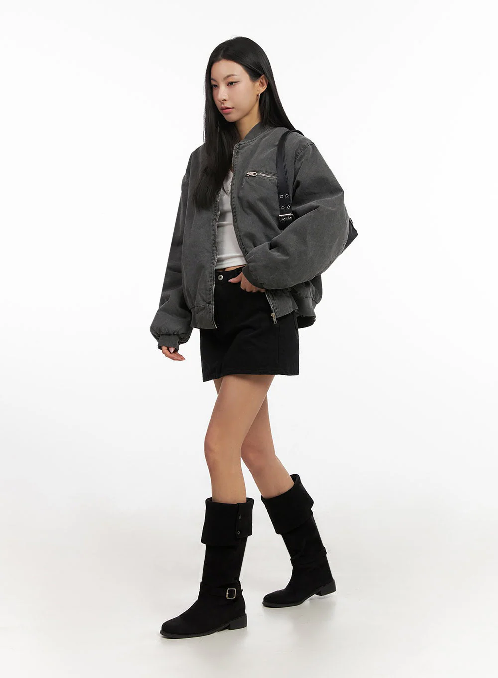 Urban Oversized Bomber Jacket ID431 - Image 11