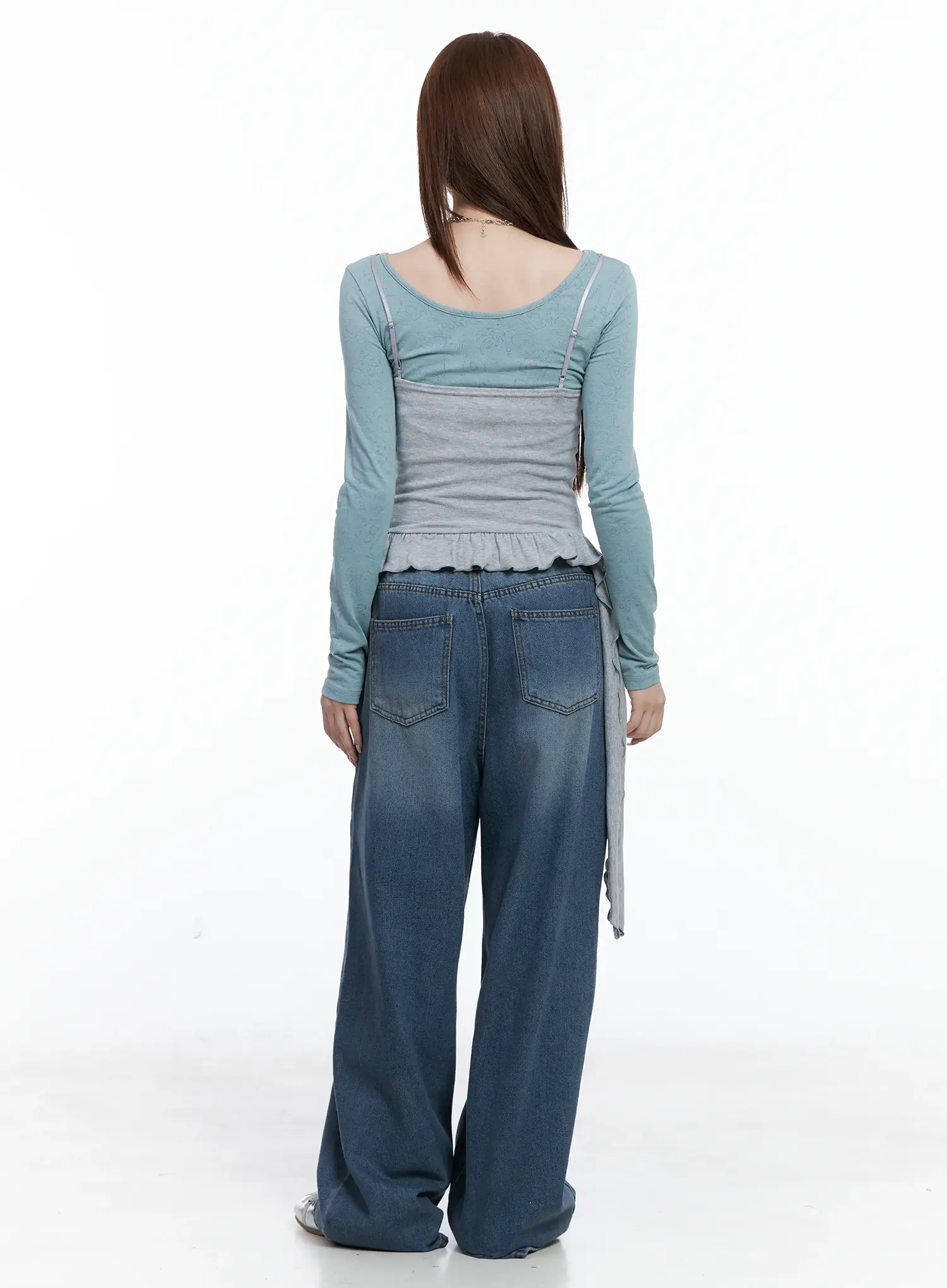 V-Neck Frill Crop Cami Top CS501 - Image 3
