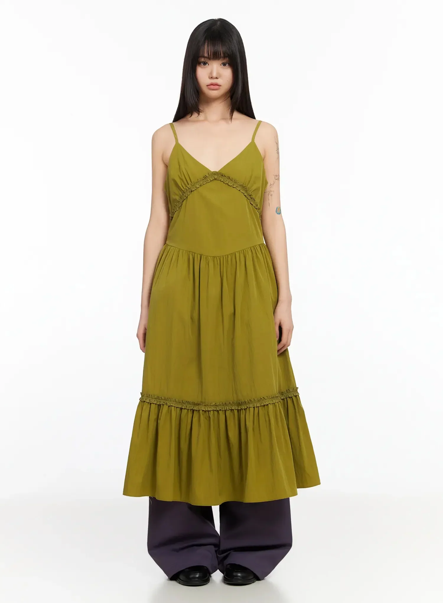 V-Neck Frill Maxi Dress IA523 - Image 10