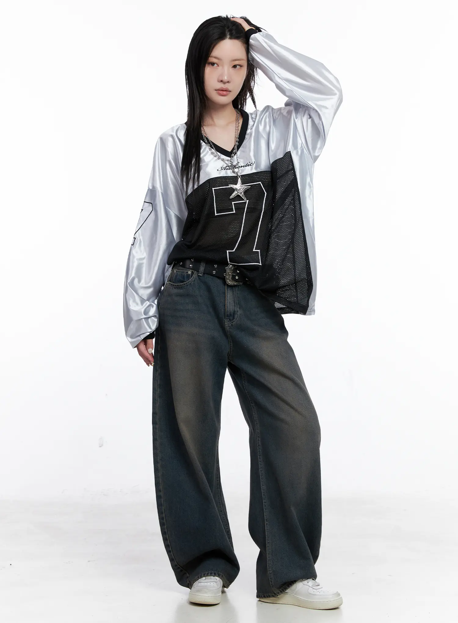 V-Neck Graphic Jersey Top CS512 - Image 12