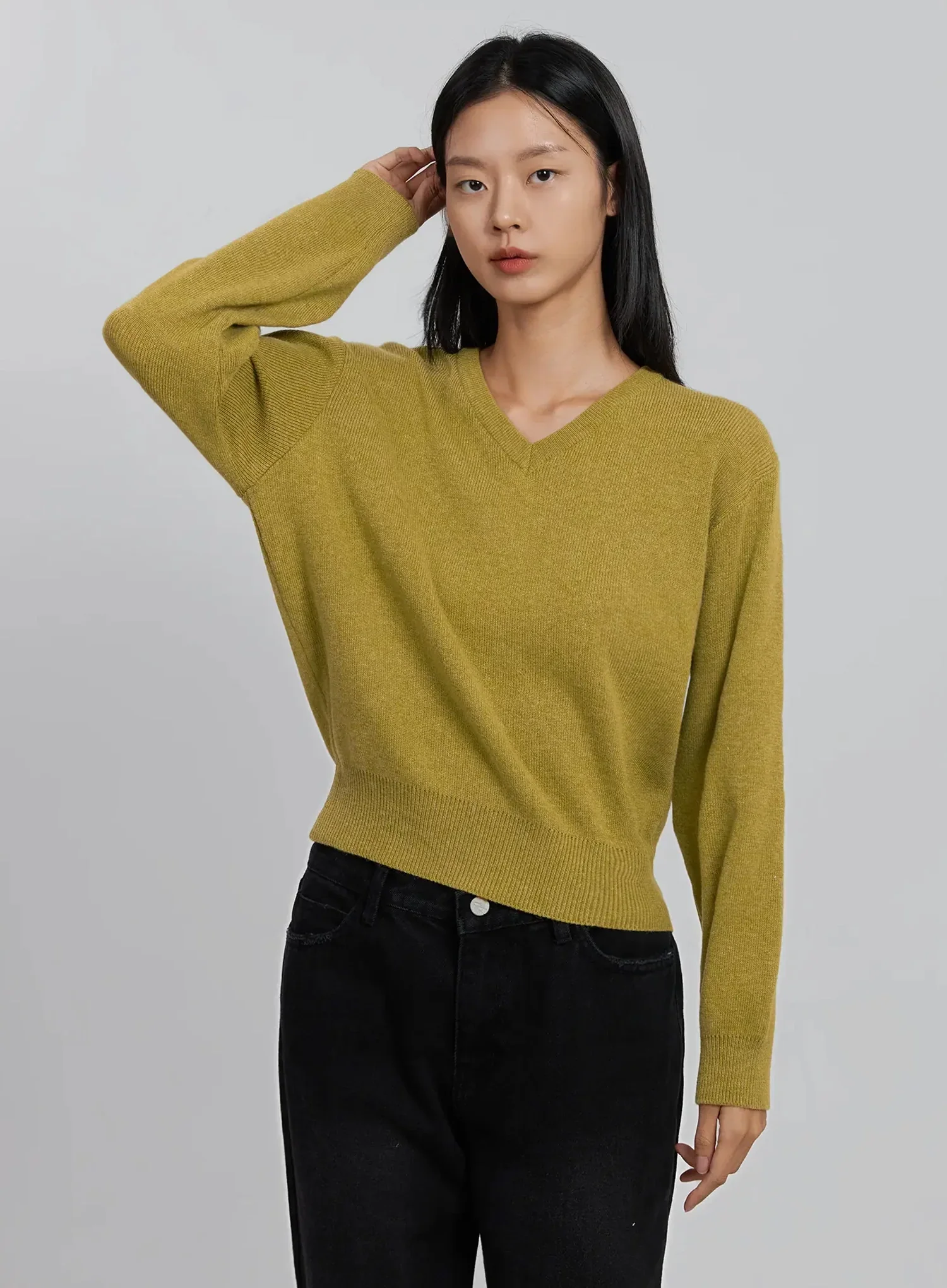 V-Neck Knit Sweater ID516 - Image 13