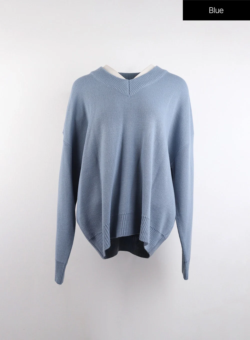 V-Neck Knitted Long Sleeve Sweater OJ419 - Image 11