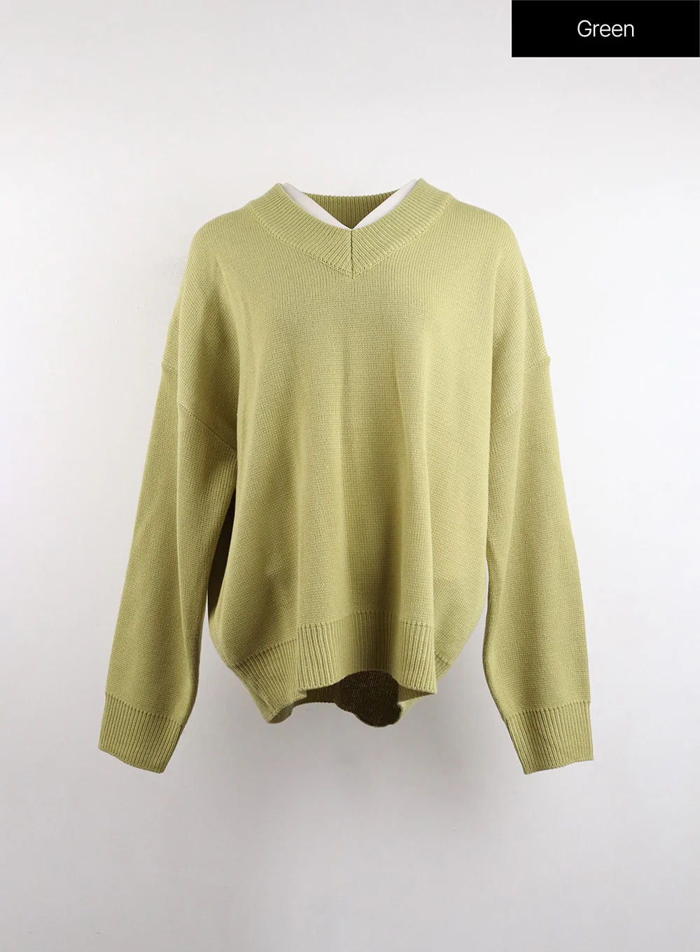 V-Neck Knitted Long Sleeve Sweater OJ419 - Image 12