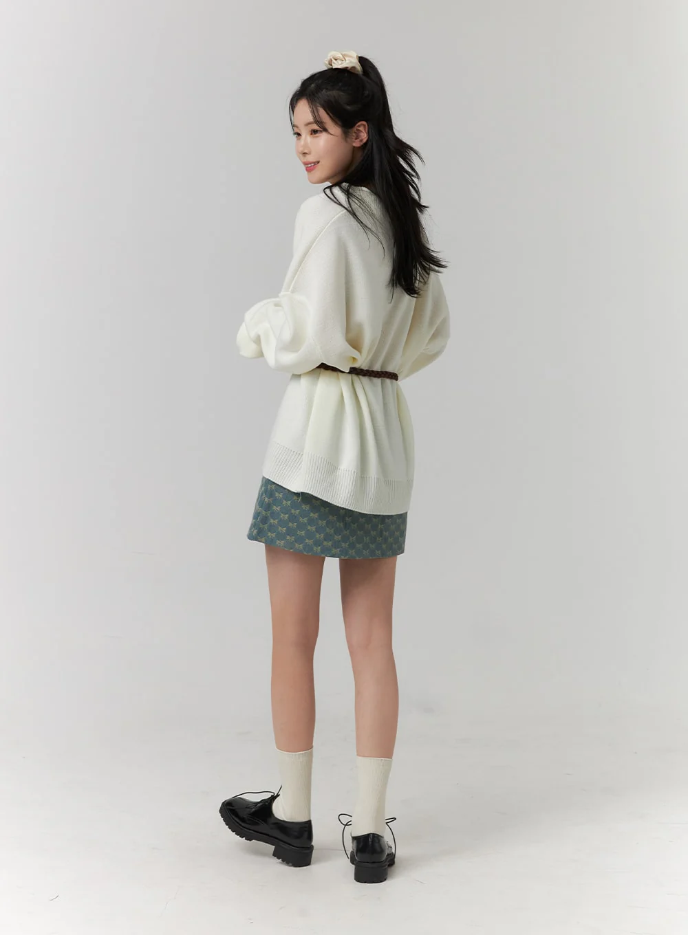 V-Neck Knitted Long Sleeve Sweater OJ419 - Image 5