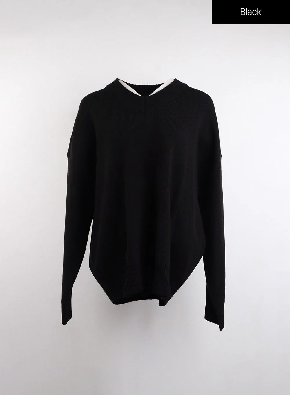 V-Neck Knitted Long Sleeve Sweater OJ419 - Image 9