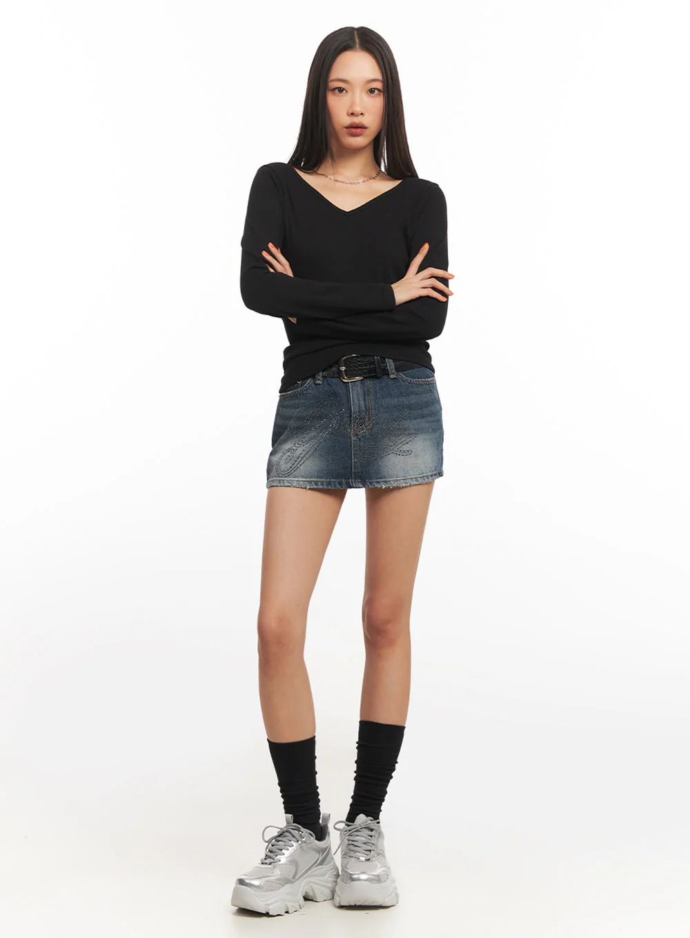 V-Neck Long Sleeve Top IA507 - Image 10
