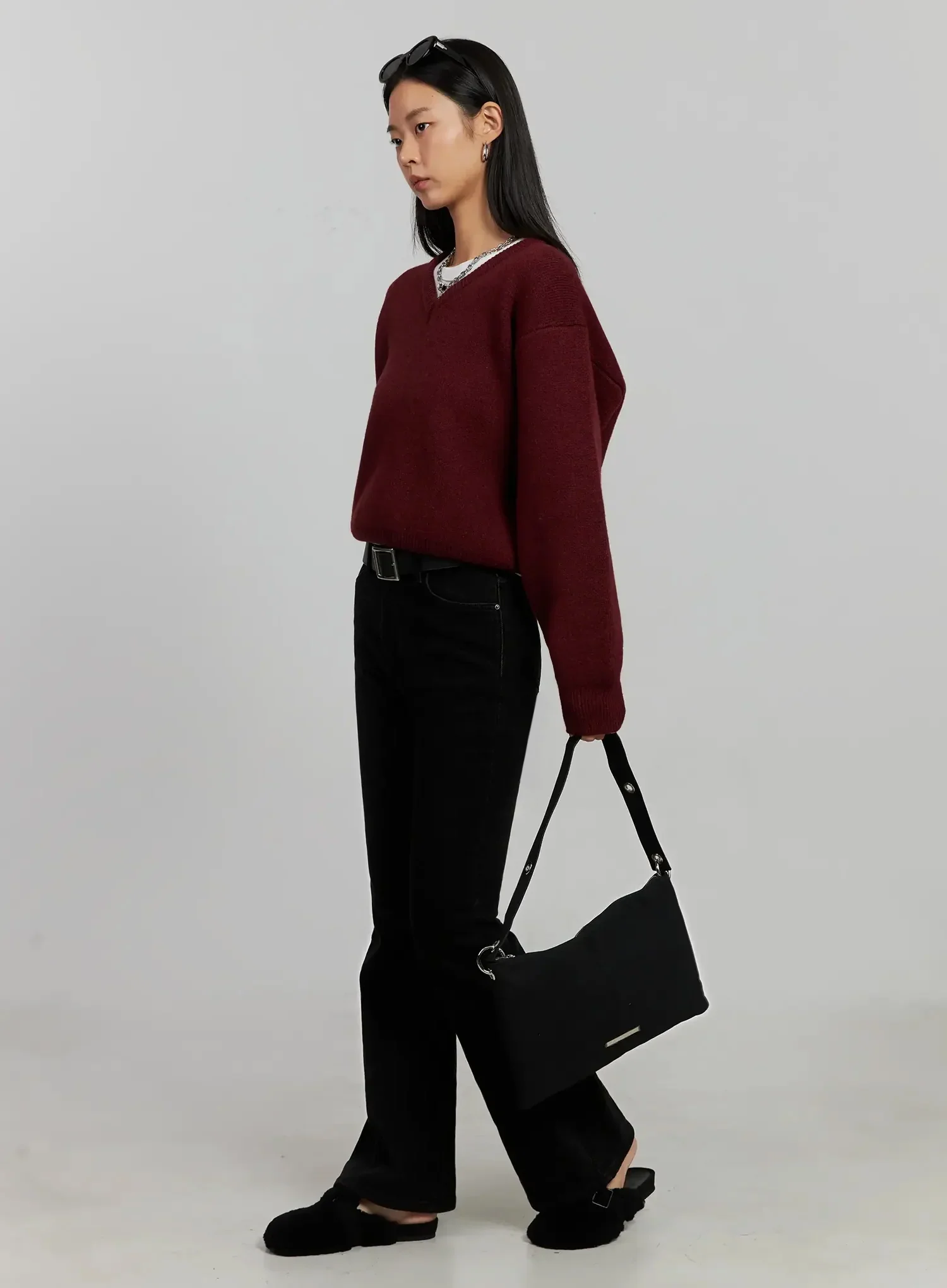 V-Neck Nit Pullover IJ505