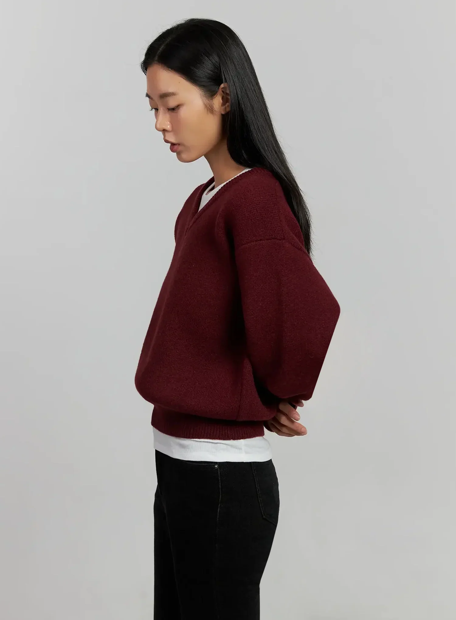 V-Neck Nit Pullover IJ505 - Image 9