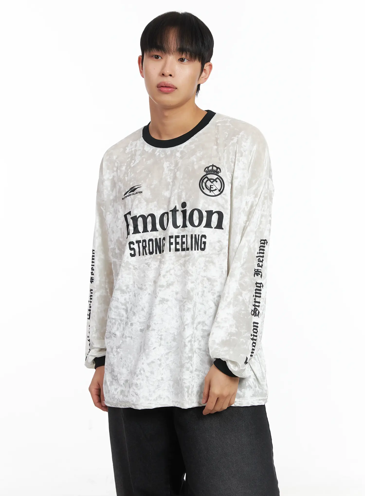Velvet Graphic Long Sleeve Top ID515