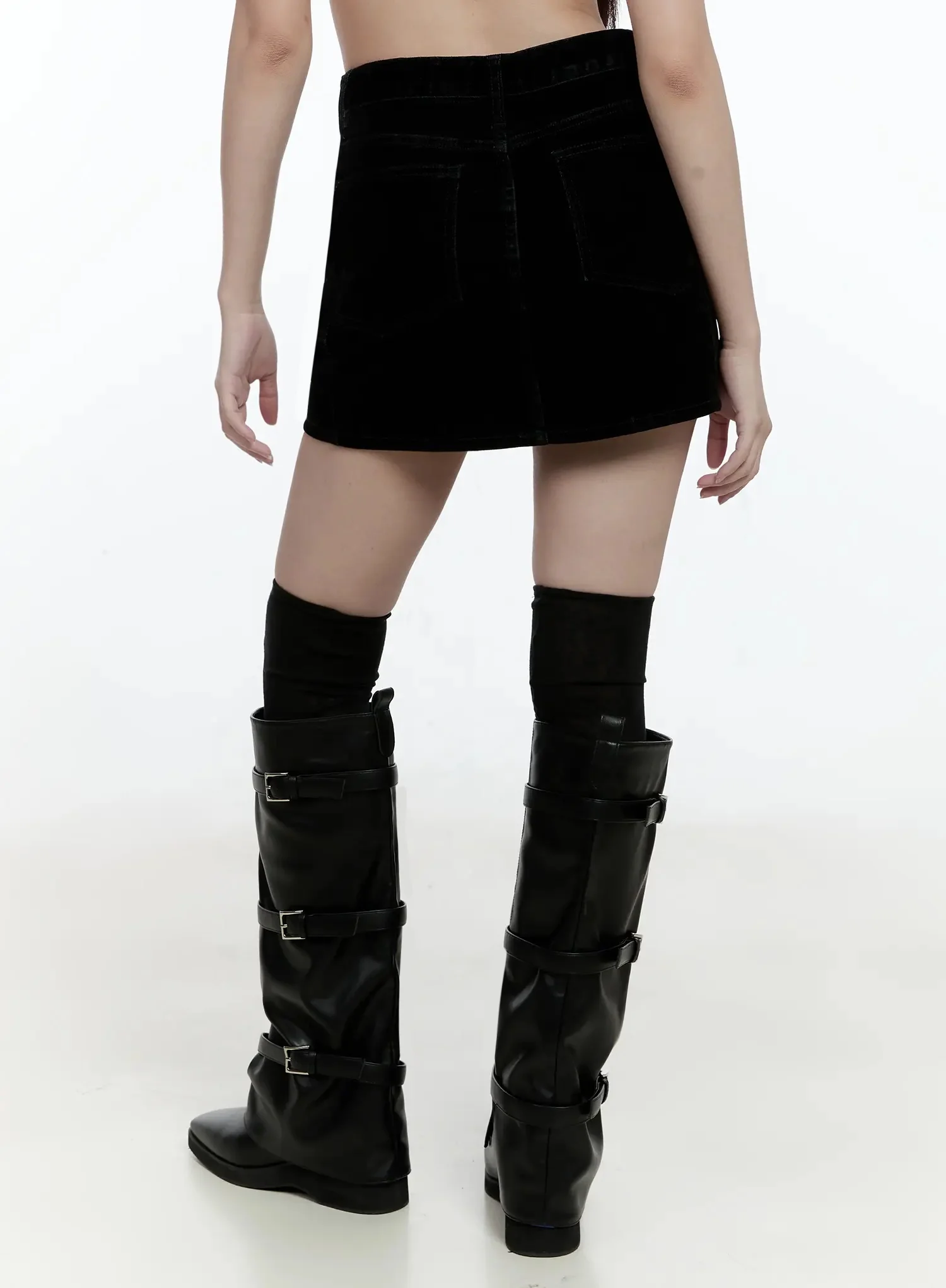 Velvet Mini Skirt IO527 - Image 14