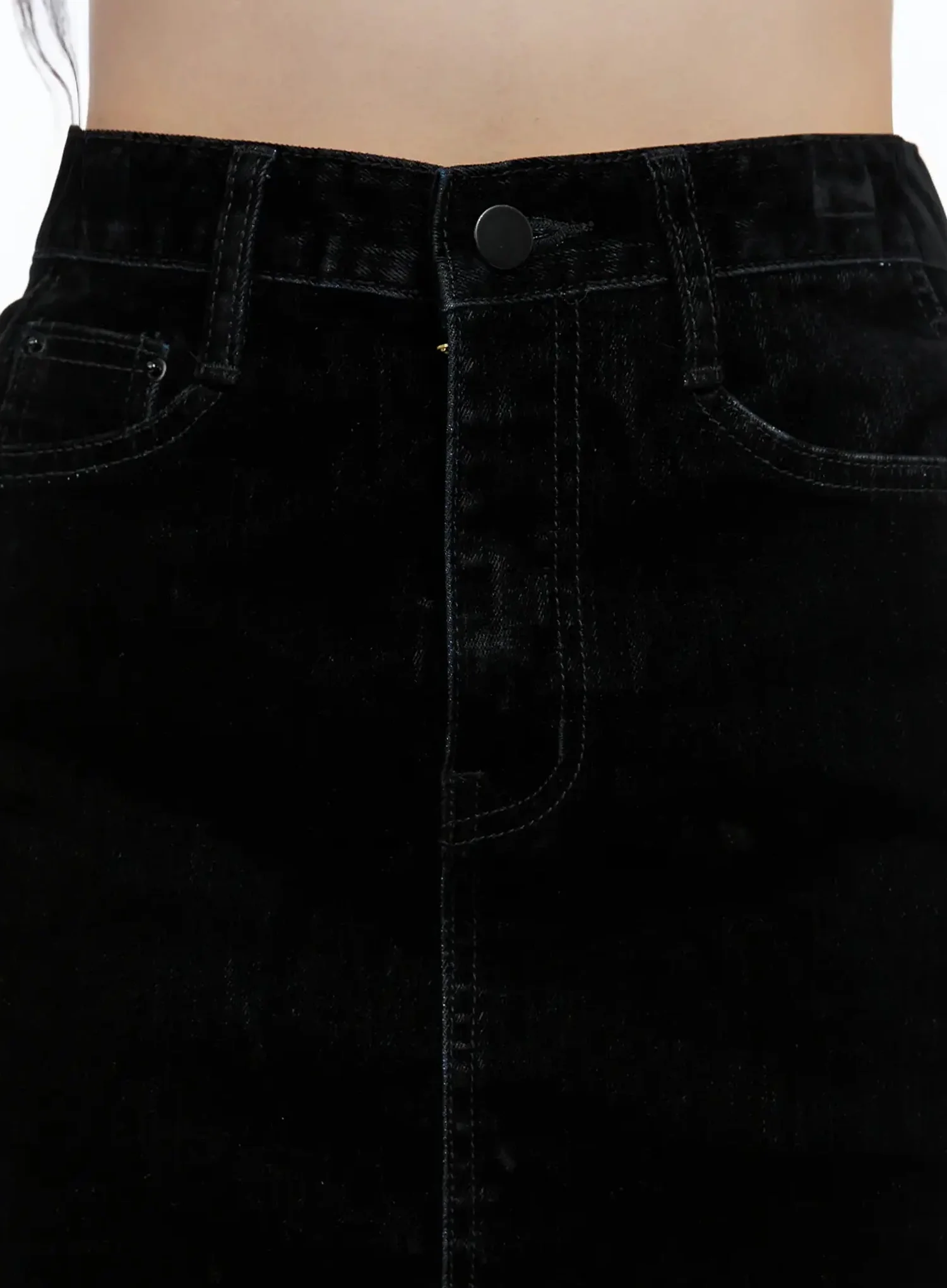 Velvet Mini Skirt IO527 - Image 4