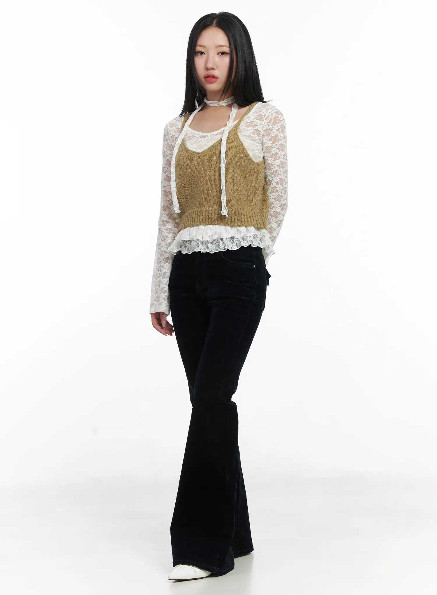 Velvet Studded Bootcut Pants CD529 - Image 6