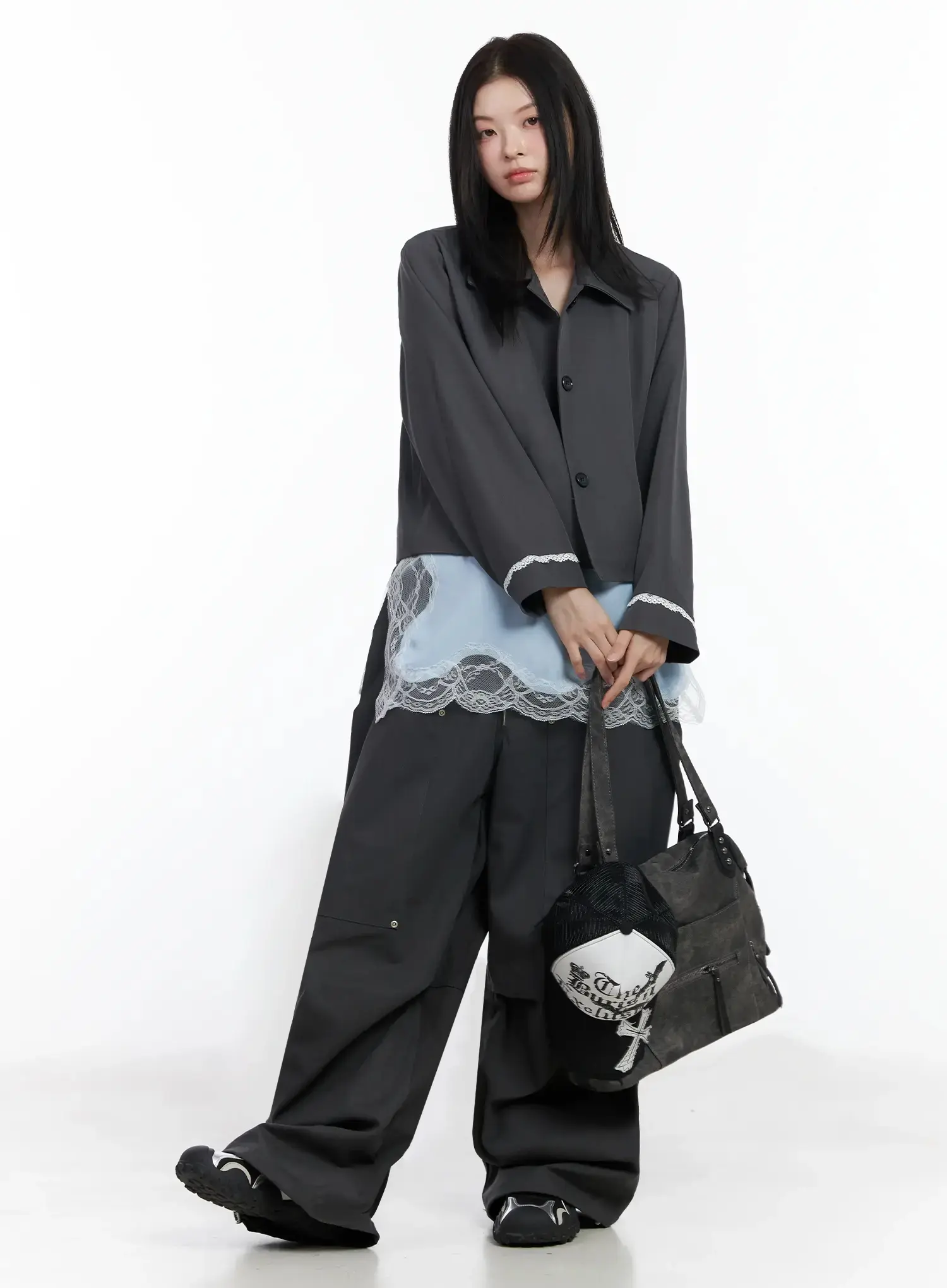 Vintage Laced Cropped Jacket IM509 - Image 15