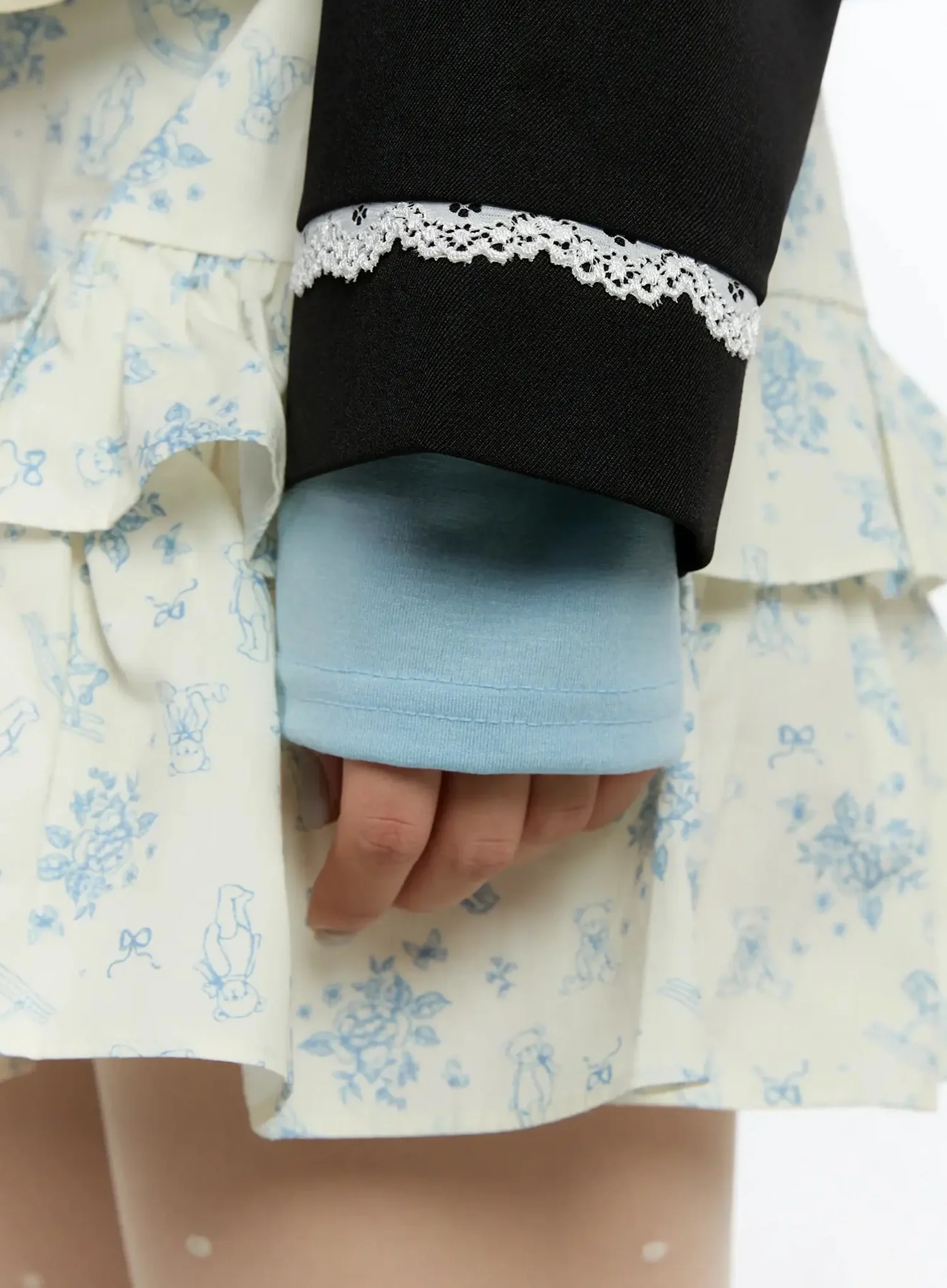 Vintage Laced Cropped Jacket IM509 - Image 8