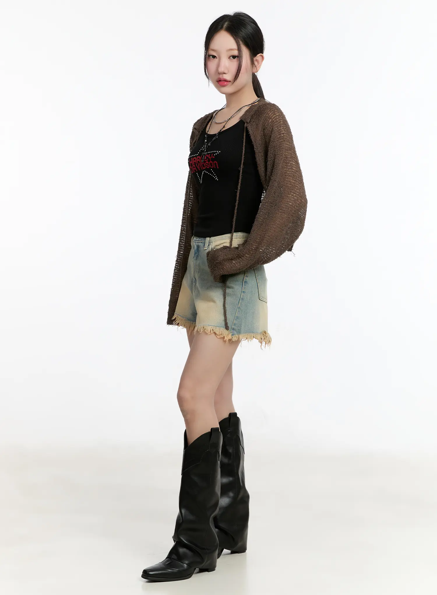 Vintage Wash Denim Shorts CM511 - Image 6