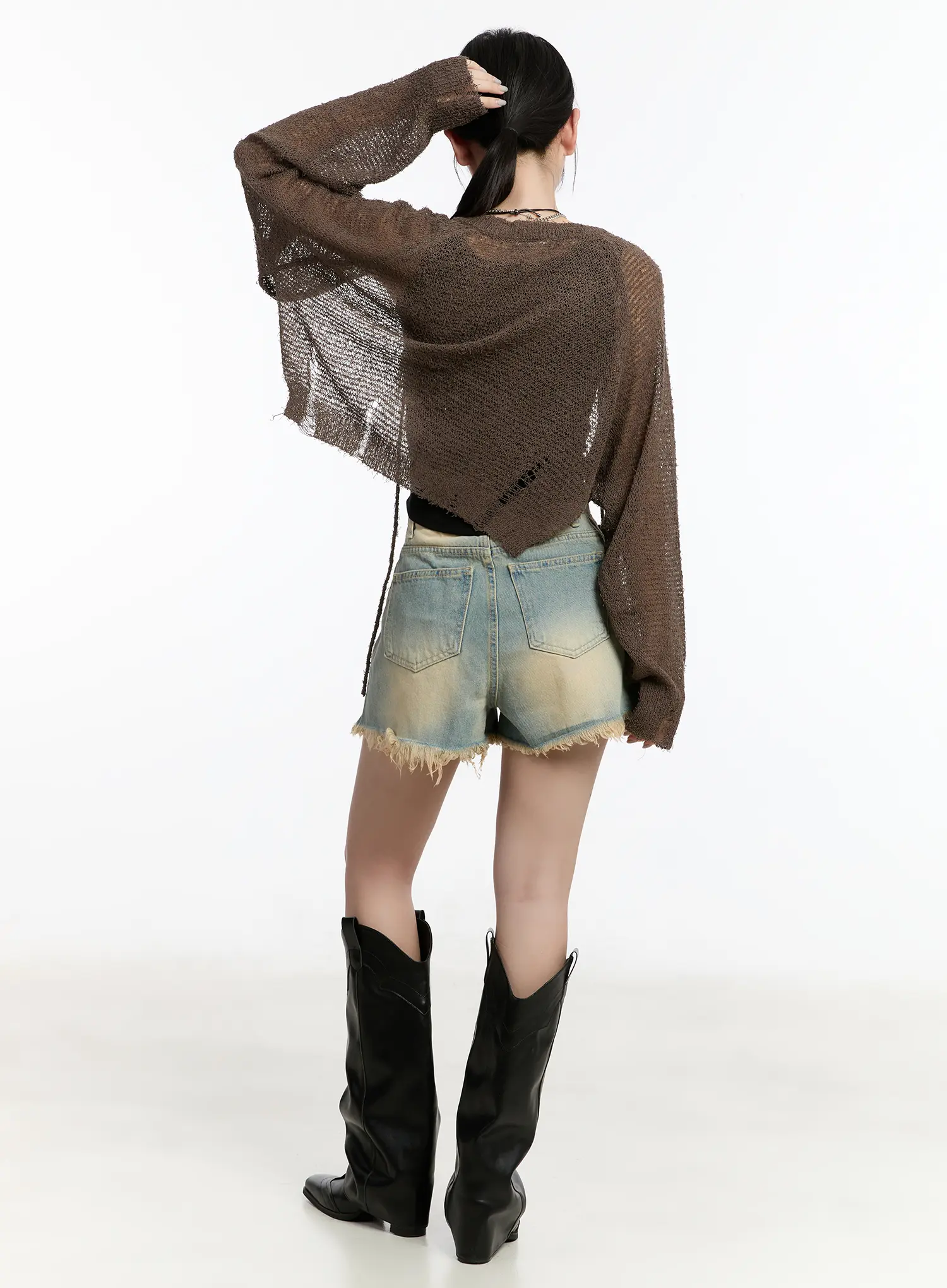Vintage Wash Denim Shorts CM511 - Image 7