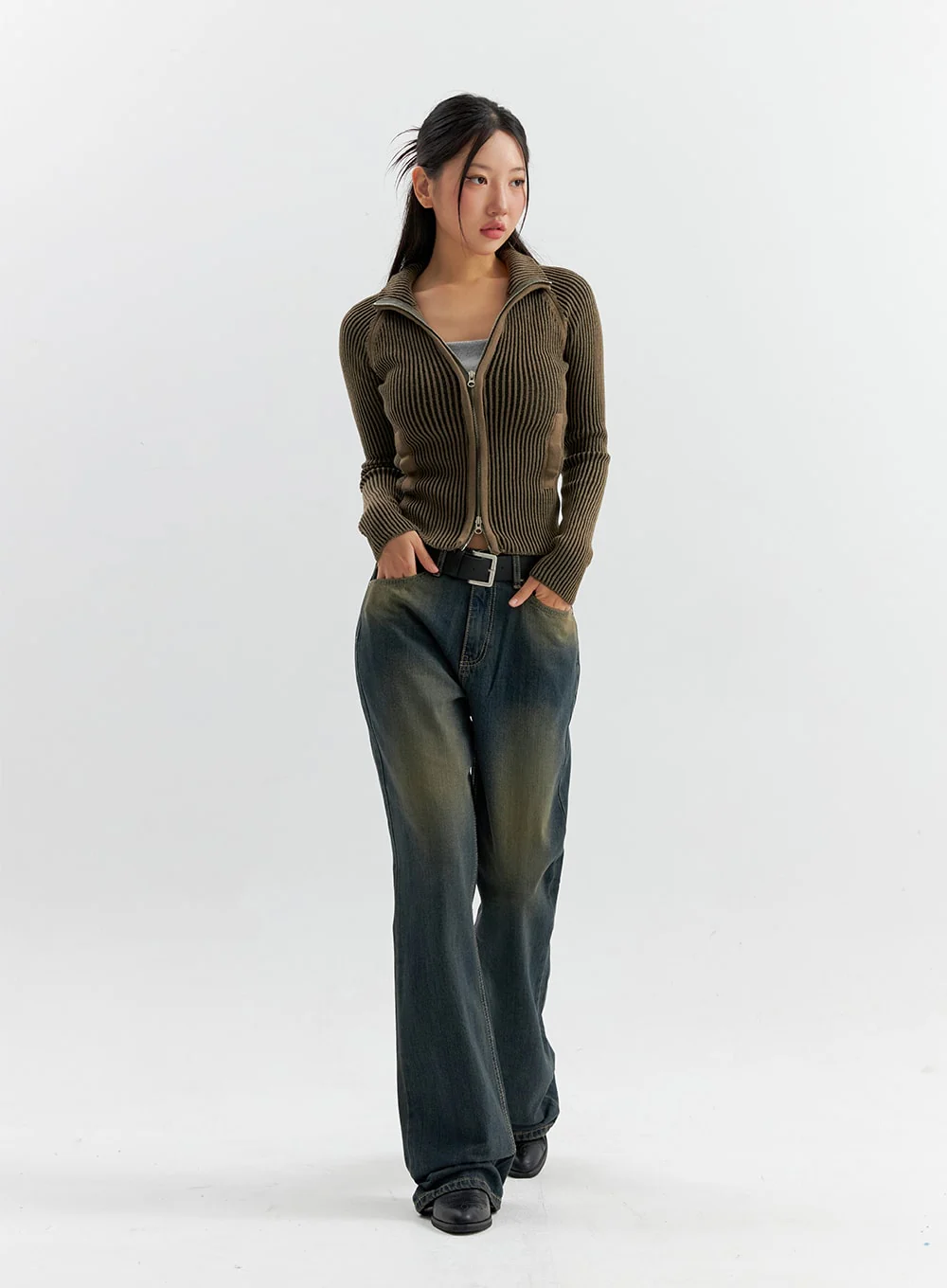 Vintage Wash Flare Jeans CO306 - Image 7