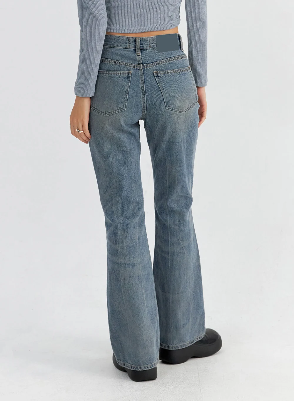 Vintage Washed Bootcut Jeans CO325 - Image 6