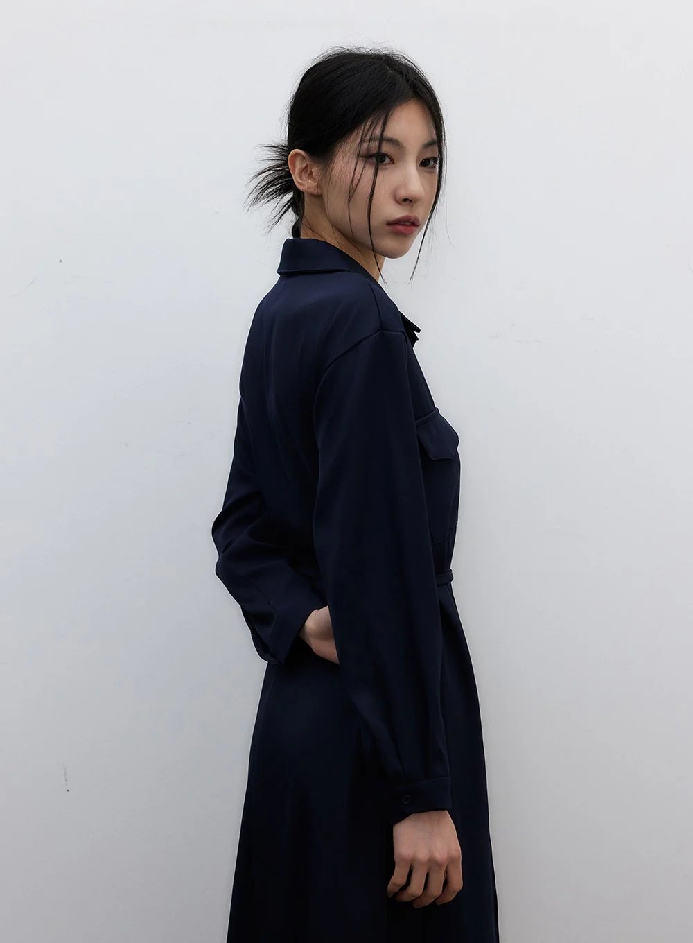 Waist Detail Maxi Shirt Dress IY331 - Image 11