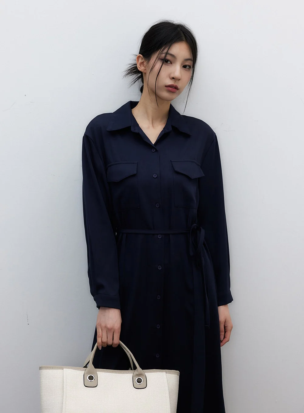 Waist Detail Maxi Shirt Dress IY331 - Image 2