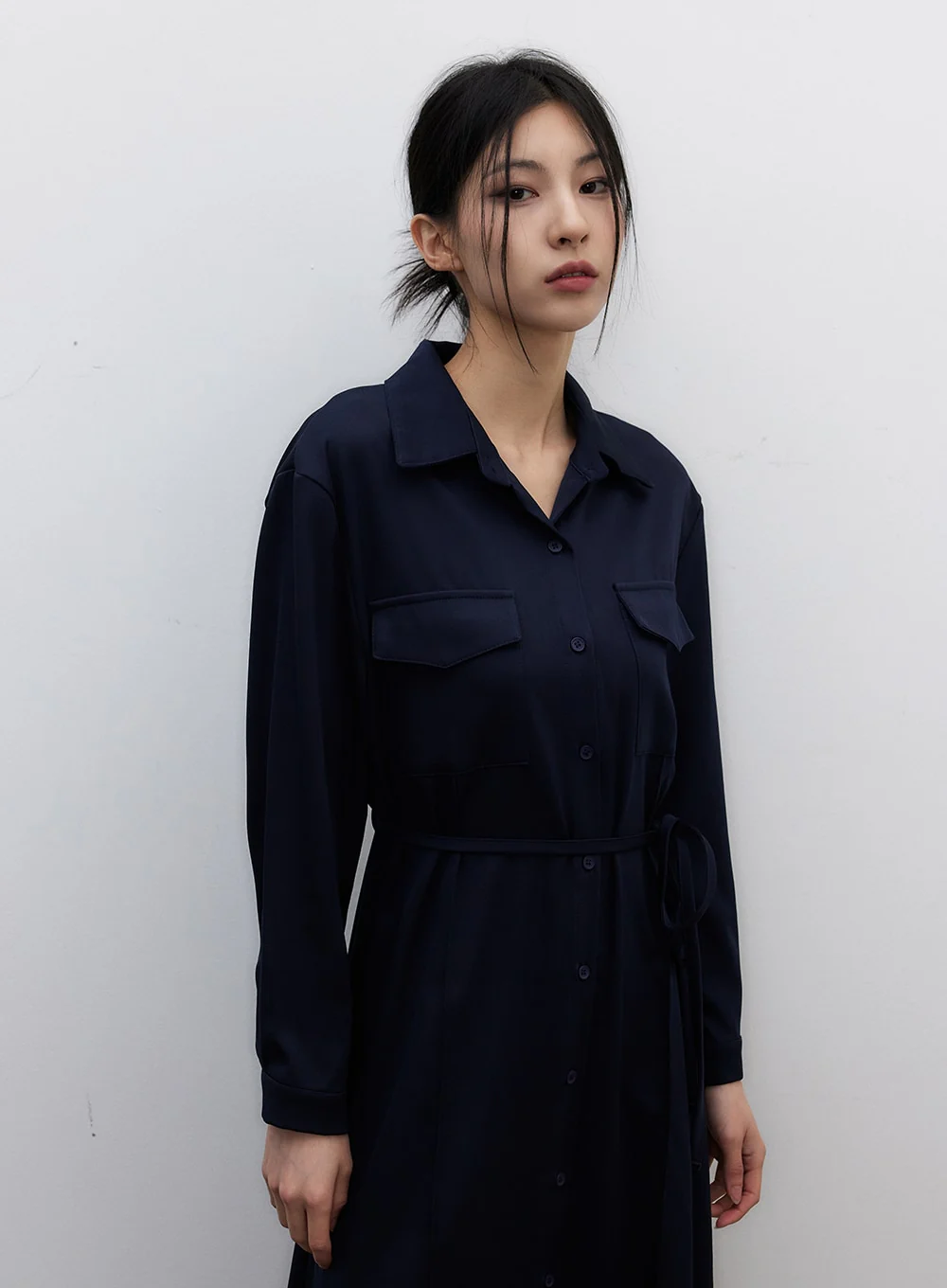 Waist Detail Maxi Shirt Dress IY331 - Image 5