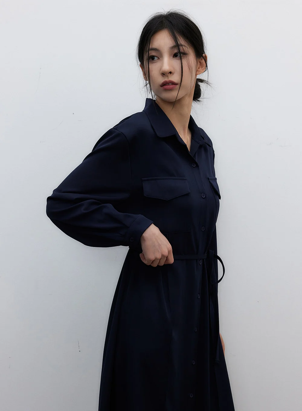 Waist Detail Maxi Shirt Dress IY331 - Image 8
