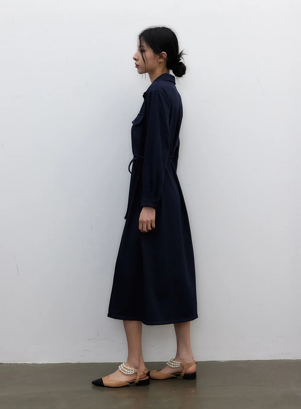 Waist Detail Maxi Shirt Dress IY331 - Image 9