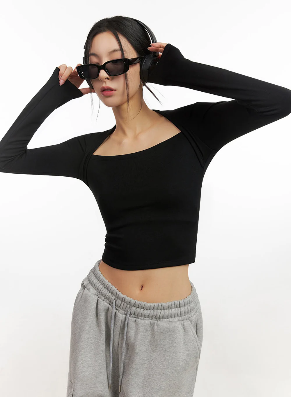 Warm Wide-Leg Cargo Sweatpants ID431 - Image 10