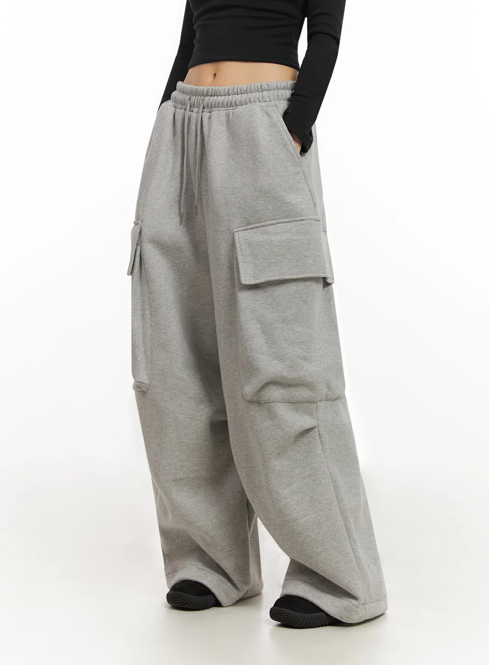 Warm Wide-Leg Cargo Sweatpants ID431 - Image 7
